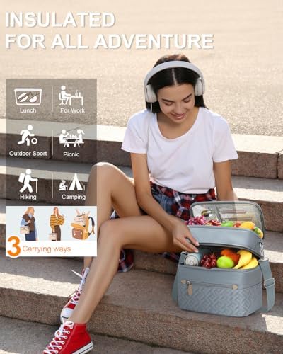Capolo Lunch Bag for Women Men Insulated Lunch Tote Leakproof Lunchbox Bags
