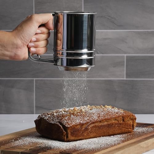 Oster Helmsdale 2 Cup Stainless Steel Flour Sifter for Baking for Crank Sifter (Pack of 6)