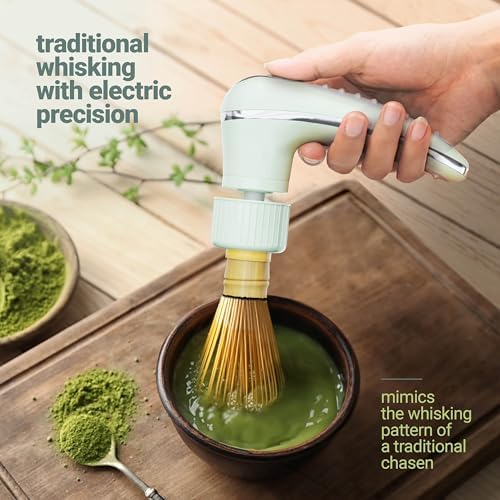 Matcha Mate Electric Powered Bamboo Whisk - Traditional Whisking
