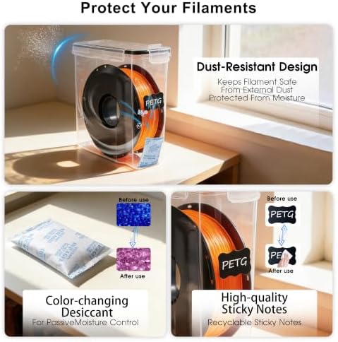 3D Printer Filament Storage Box 6 Pack 4L Airtight