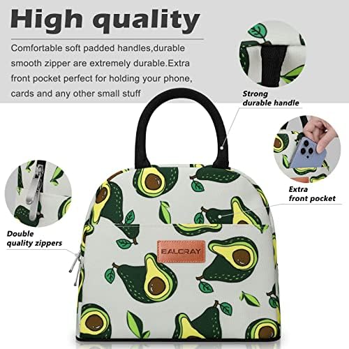 BALORAY Lunch Bag for Women Men Adult Lunch Box (Avocado), M