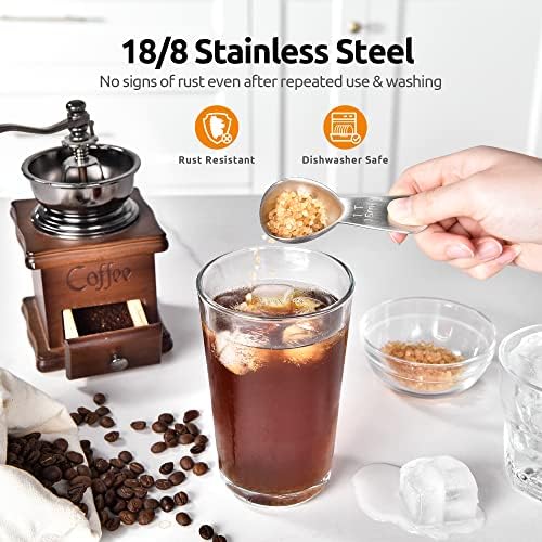U-Taste 18/8 Stainless Steel Coffee Scoop: 1 Tbsp Scoop Measure Spoon, 2Pcs