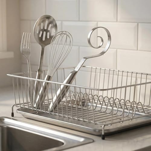 TEEVEA Danish Dough Whisk, Seamless Stainless Steel for Sourdough Bread