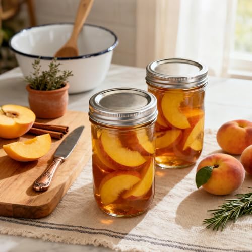 ComSaf 12 oz Mason Jars, 6 Pack Regular Mouth Glass Jars with Lids