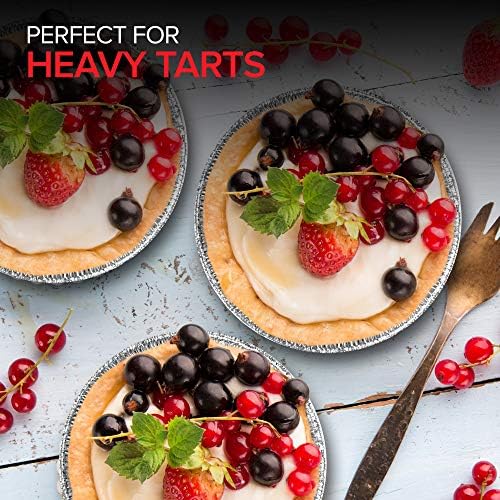 Stock Your Home 3 Inch Aluminum Foil Pie Pans (200 Count) Disposable & Recyclable Mini Pie Pans, Small Pie Tin for Baking, Cafes, and Restaurants, Durable Individual Pie Pan for Fruit Tarts, Quiche