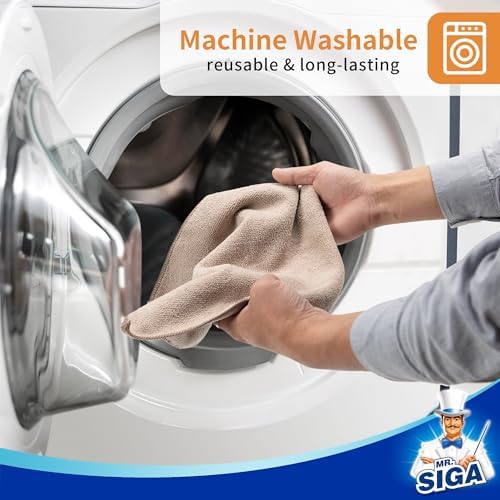 MR.SIGA Microfiber Cleaning Cloths, Streak Free Microfiber Towels, 12 Pack