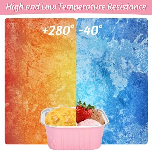 selizo 60 Pack 5oz Mini Disposable Cake Pans with Lids, Aluminum Foil Square Baking Cups, 3.5x3.5 Small Baking Cake Tins Cup Cake Containers with Lids for Individual Cakes