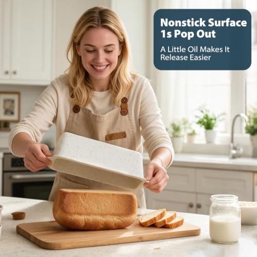 Homemade Sandwich Bread Loaf Pan: 12x4.2x4.5 Inch Long Silicone Baking Mold