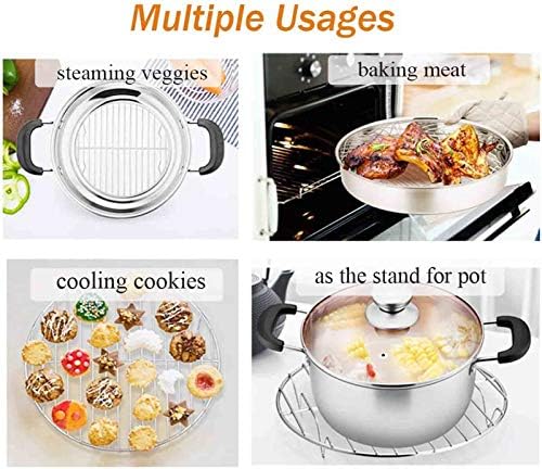 TeamFar Round Cooling Rack Set of 3, 7½ & 9 & 10½ Inch, Stainless Steel