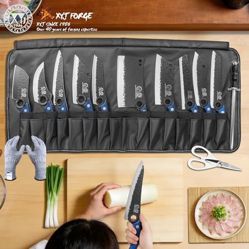 XYJ Portable Kitchen Knife Set with Bag,Tools,Slicing Chef's Knives
