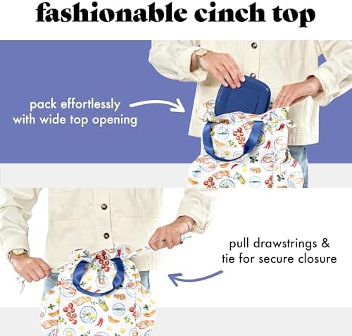 Fit & Fresh Cromwell Cinch Insulated Lunch Bag for Women w/Containers
