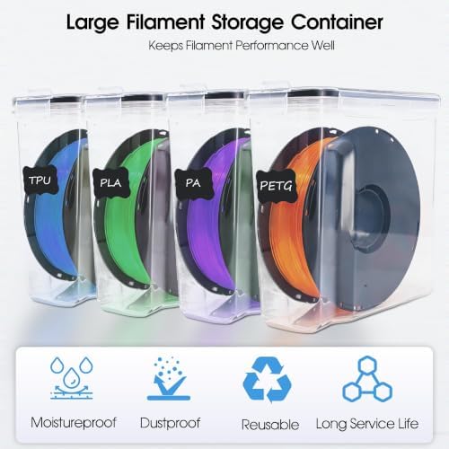 3D Printer Filament Storage Box 4 Pack 4L Airtight