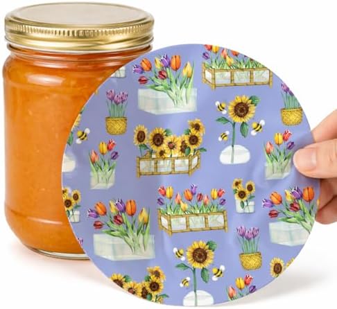 Andreas Silicone Jar Opener, GG Flower Garden – 6.25" Non-Slip Lid Gripper & Garlic Peeler, Food and Dishwasher Safe, Multi-Use, Durable Silicone & Fabric, Made in the USA, JO-GGFG