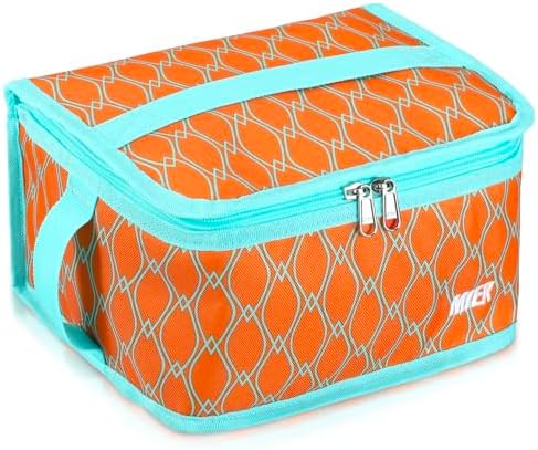 MIER 9-Can Mini Lunchbox Cooler Small Lunch Box Bag for Kids Adults,Orange