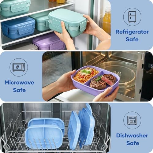 Bento Box Adult with Insulated Lunch Bag - 3 Stackable Leak-Proof Lunch Box