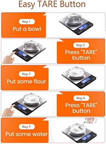 Food Scale -33lb Digital Kitchen Scale for Food Ounces Grams Rechargeable