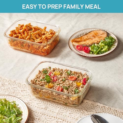 Vtopmart 1Pack 1860ml/63oz Large Glass Storage Container with Lids