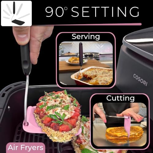 Adjustable Angle Spatula PPSU Material – Flexible Cooking Egg Flipper & Fish Spatula for Pancakes & Indoor Griddles – Swappable Heat-Resistant Thin Heads Spatula - Non-Stick Cookware Safe