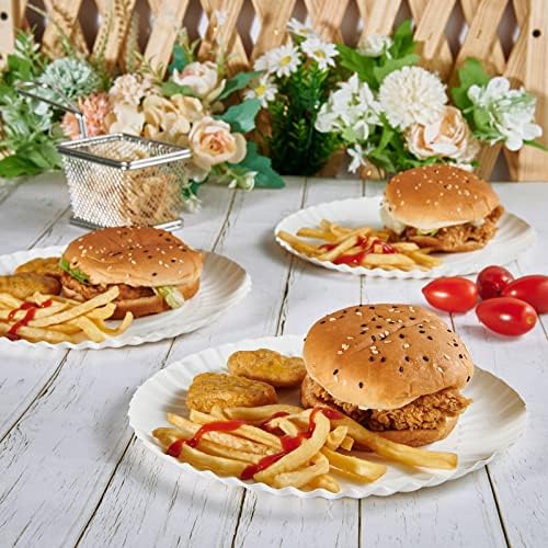 JOLLY PARTY 8.5inch 600Count White Paper Plates Everyday Disposable Plate