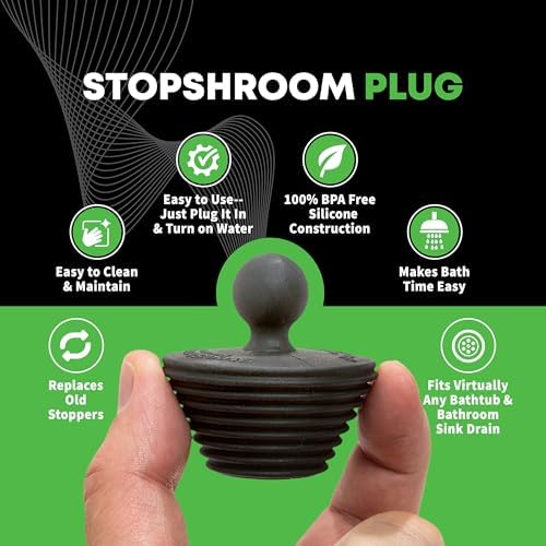 SinkShroom Ultra Revolutionary Bathroom Sink Drain Protector, Stainless Steel with Stopper