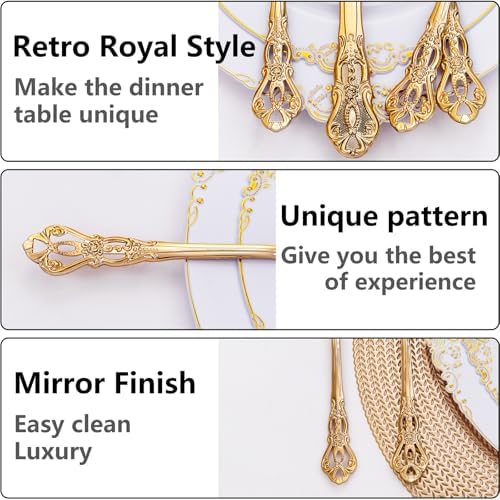 90PCS Gold Plastic Silverware Elegant for Parties Family Dinners