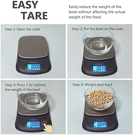 NUTRI FIT Kitchen Scales Digital Food Scale Cooking in Grams & Ounces Black