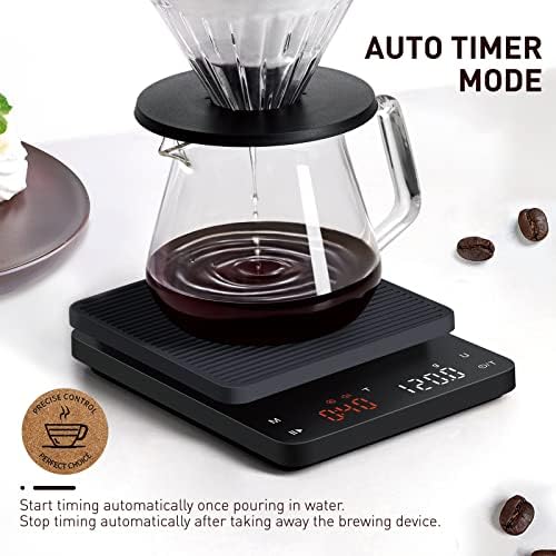 BAGAIL Coffee Scale with Timer, 0.1g/3kg Precision