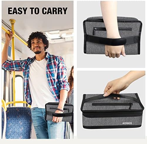 Aosbos Small Insulated Lunch Bag,Compact Lunch Box For Work & Office