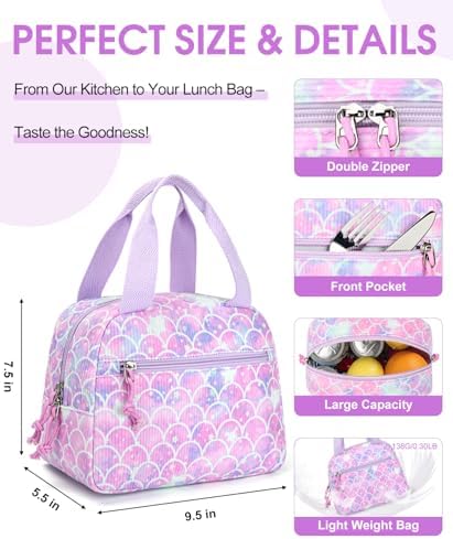 Lunch Bag for Women, Corduroy Small Insulated Lunch Box