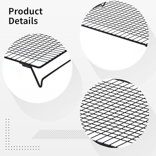 2 Pcs Cooling Racks for Baking, 13.4×9.4Inch Cookie Cooling Rack, Foldable Stackable Steel Wire Cooling Stands, Ideal for Cooling Cookies, Breads, Meats, and More