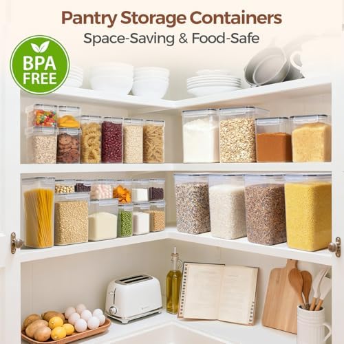 ComSaf Airtight Rice Storage Container with Lid 10Qt 2Pack, Large Capacity