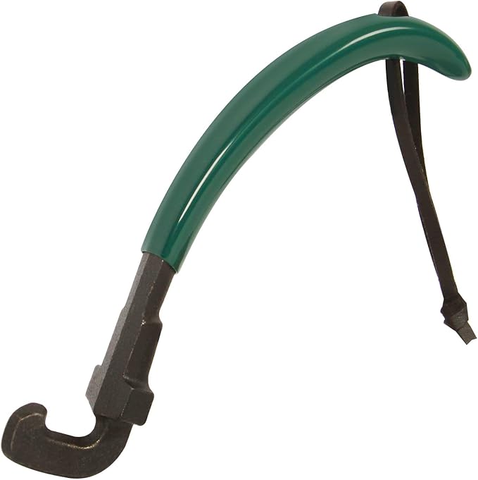 KAMaster Cast Iron Grill Grate Lifter Compatible with Big Green Egg,Primo Vision Louisiana Grills Kamado Grill Accessories Grate Lifters with Green Protective Cover for Moving Hot Grate