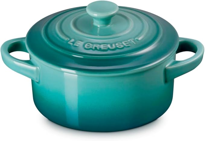 Le Creuset Stoneware Mini Round Cocotte, 8 oz., Riviera