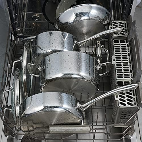 Tramontina Boston Tri-Ply Clad Stainless Steel 4-Quart Sauce Pan with Lid