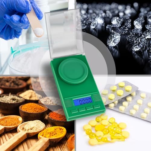Fuzion Digital Milligram Scale 50g/0.001g, Powder Scale 6-in-1 Kit