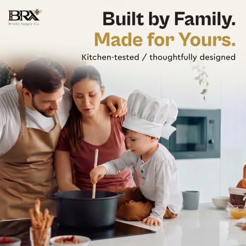 Brixby 5 QT, Pre-Seasoned Dutch Oven for Sourdough Bread Baking