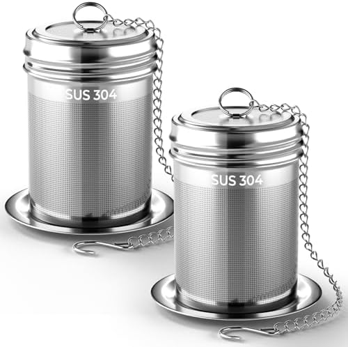 2 Pack Reinmoson 304 Stainless Steel Tea Infuser for Loose Leaf Tea