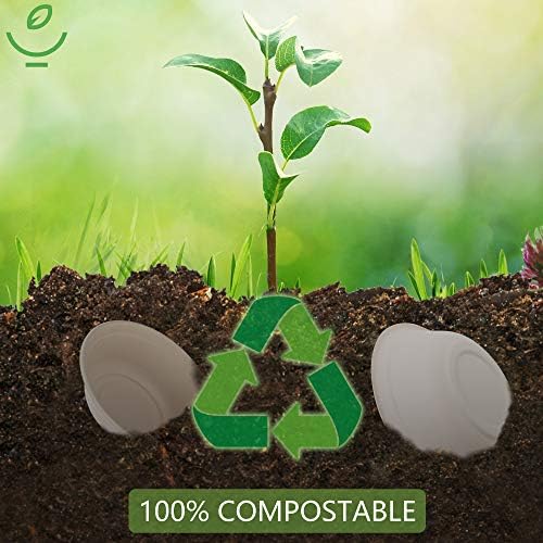 Disposable Paper Bowls, 32 Oz [50 Pack] Large Bowl-100% Compostable, Biodegradable, Eco-friendly - Convenient for Daily Use for Salad, Hot Soup, and Pasta