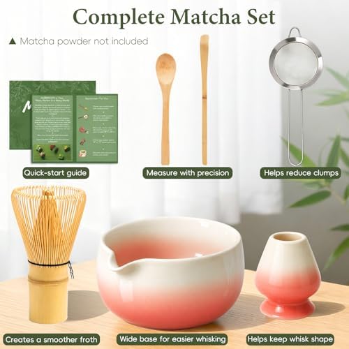 Matcha Whisk Set with Ceramic Bowl & Bamboo Chasen