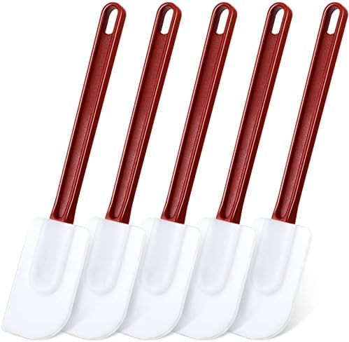 Meekoo 5 Pcs 14 Inch Rubber Spatula High Heat Resistant Silicone Spatula