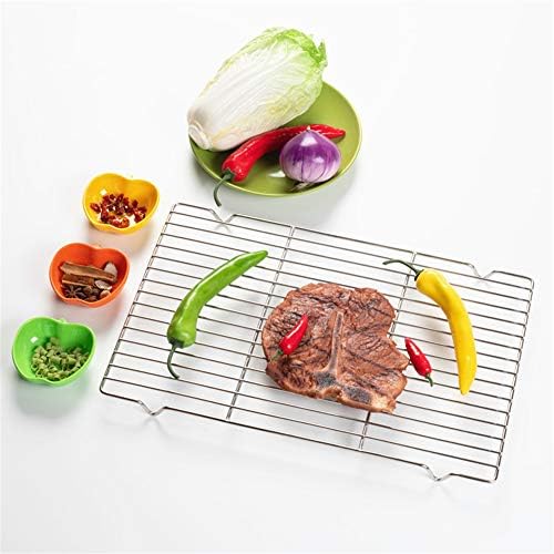 Oven Roasting Rack 11 x 15.4 inch Rectangle Baking Cooling Steaming Grilling Rack with 4 Legs Stainless Steel Rack,Perfect To Cool and Bake(11"X15.4",39X28cm)