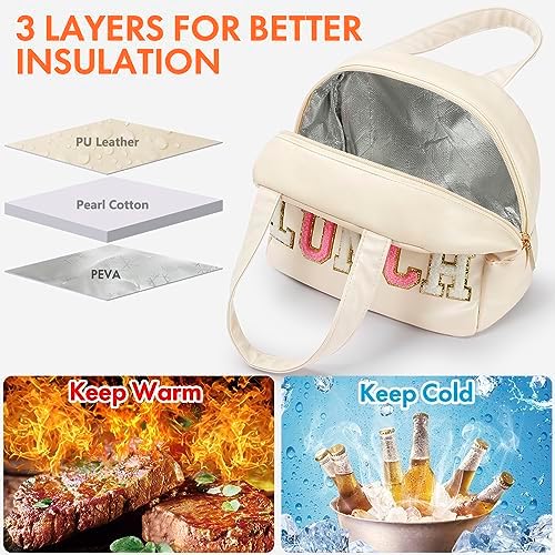 Lunch Bag for Women Insulated For Men PU leather Small Office Work lunch