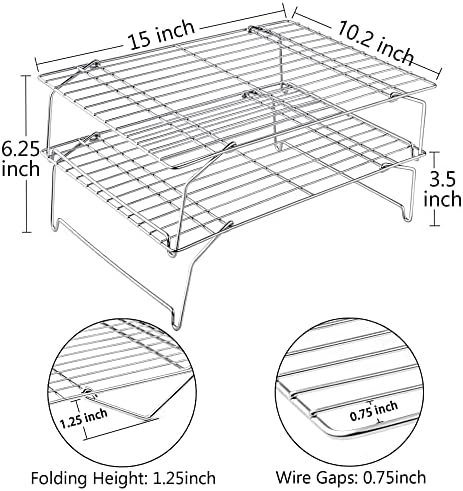 TeamFar Cooling Rack, 15"x10" Stainless Steel Wire Rack