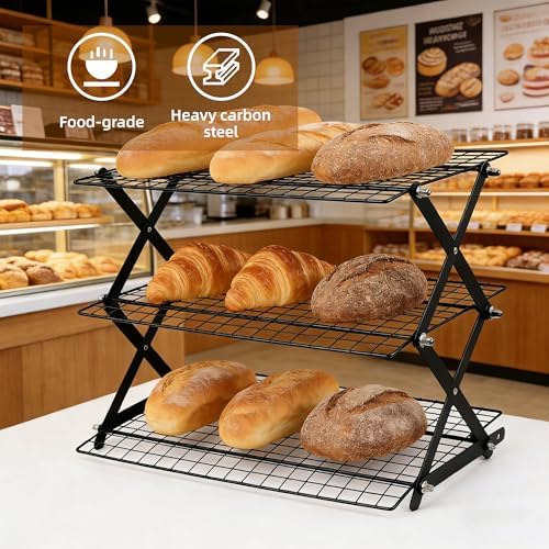 3 Tier Collapsible Cooling Rack Sourdough Cooling Rack 17"x10"