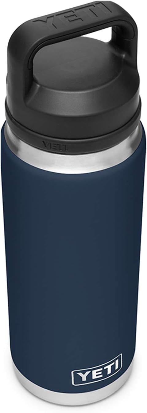 YETI Rambler 26 oz Bottle, Vacuum Insulated, Stainless Steel with Chug Cap, Navy