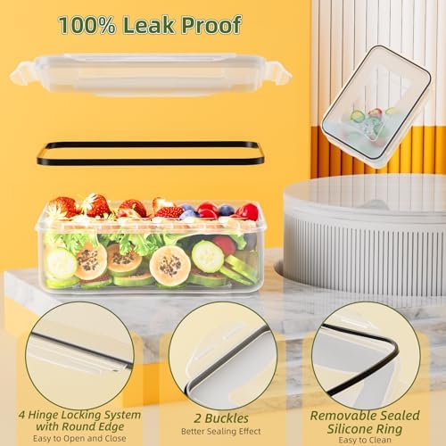 50 PCS Food Storage Containers with Lids Airtight (25 Lids & 25 Containers)