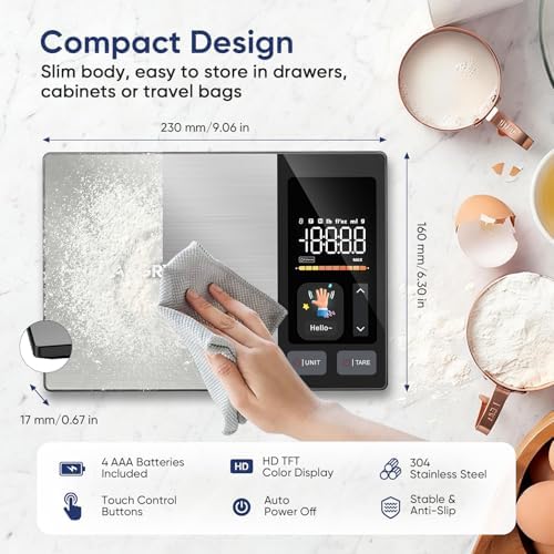 Smart Food Scale with Nutritional Calculator, Free APP with 24 Nutrients