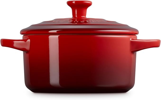 Le Creuset Stoneware Mini Round Cocotte, 24 oz., Cerise