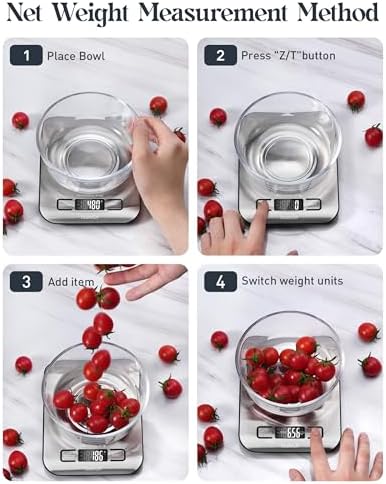 Food Scale, Digital Kitchen Scale with Grams & Ounces Units, 11lb
