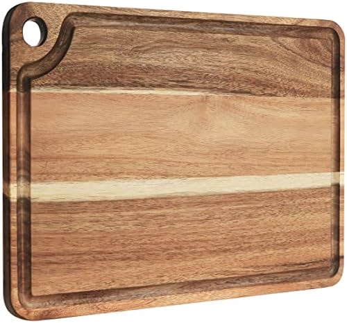 AZRHOM Large Acacia Wood Cutting Board 18x12 In Chopping Board